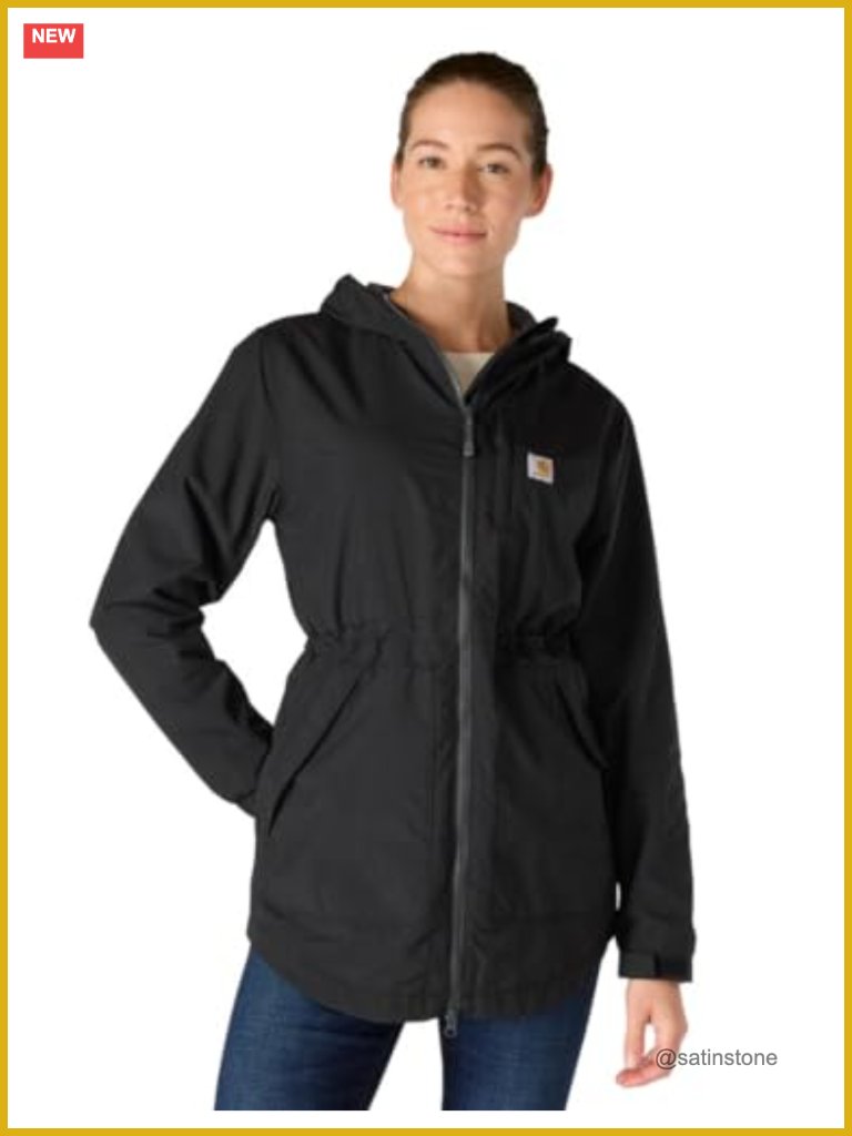 Womens Nylon WaterRepellent Rain Coat With Hood